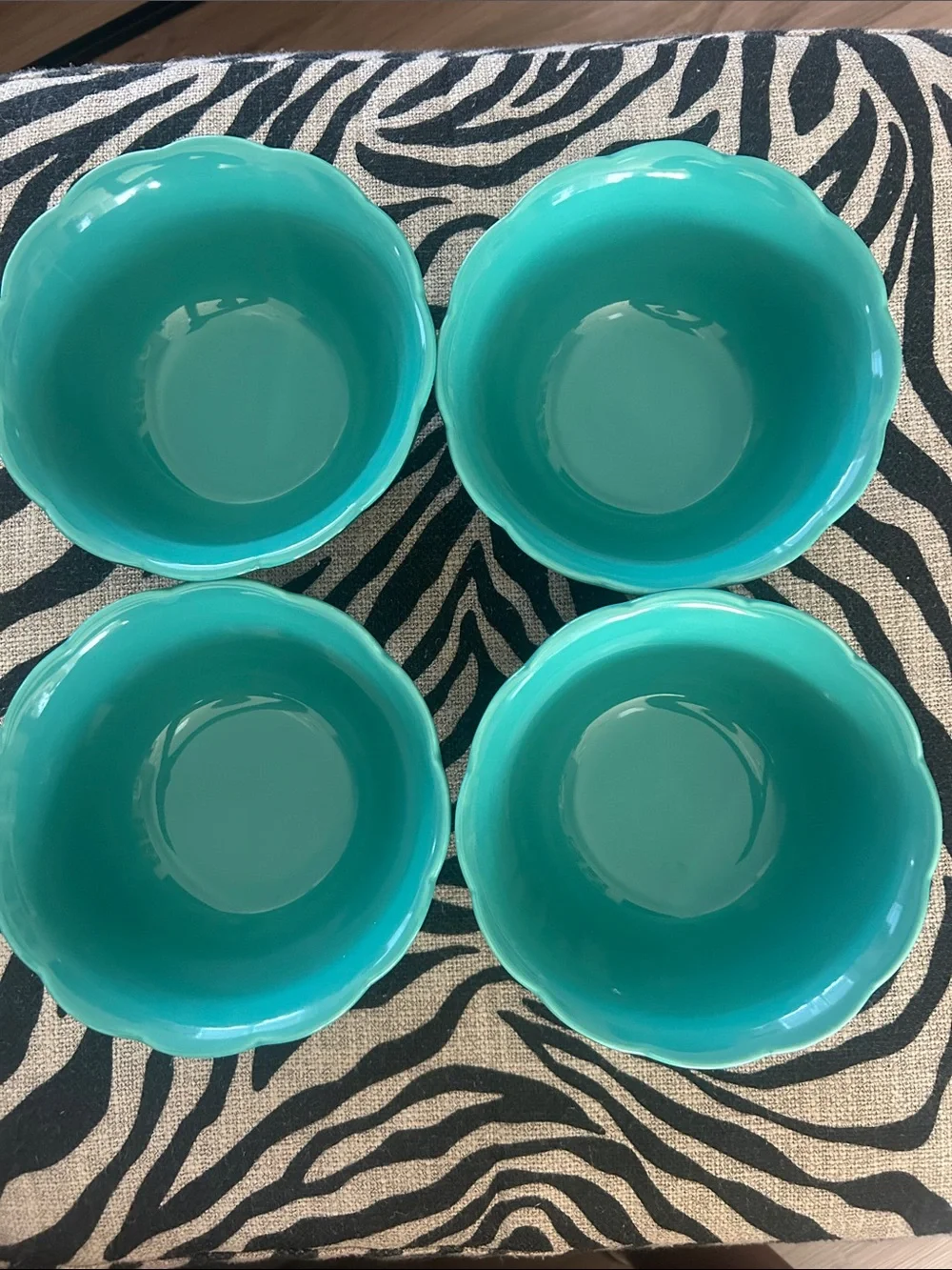 Turquoise Decorative Serving Bowls - Set of 4